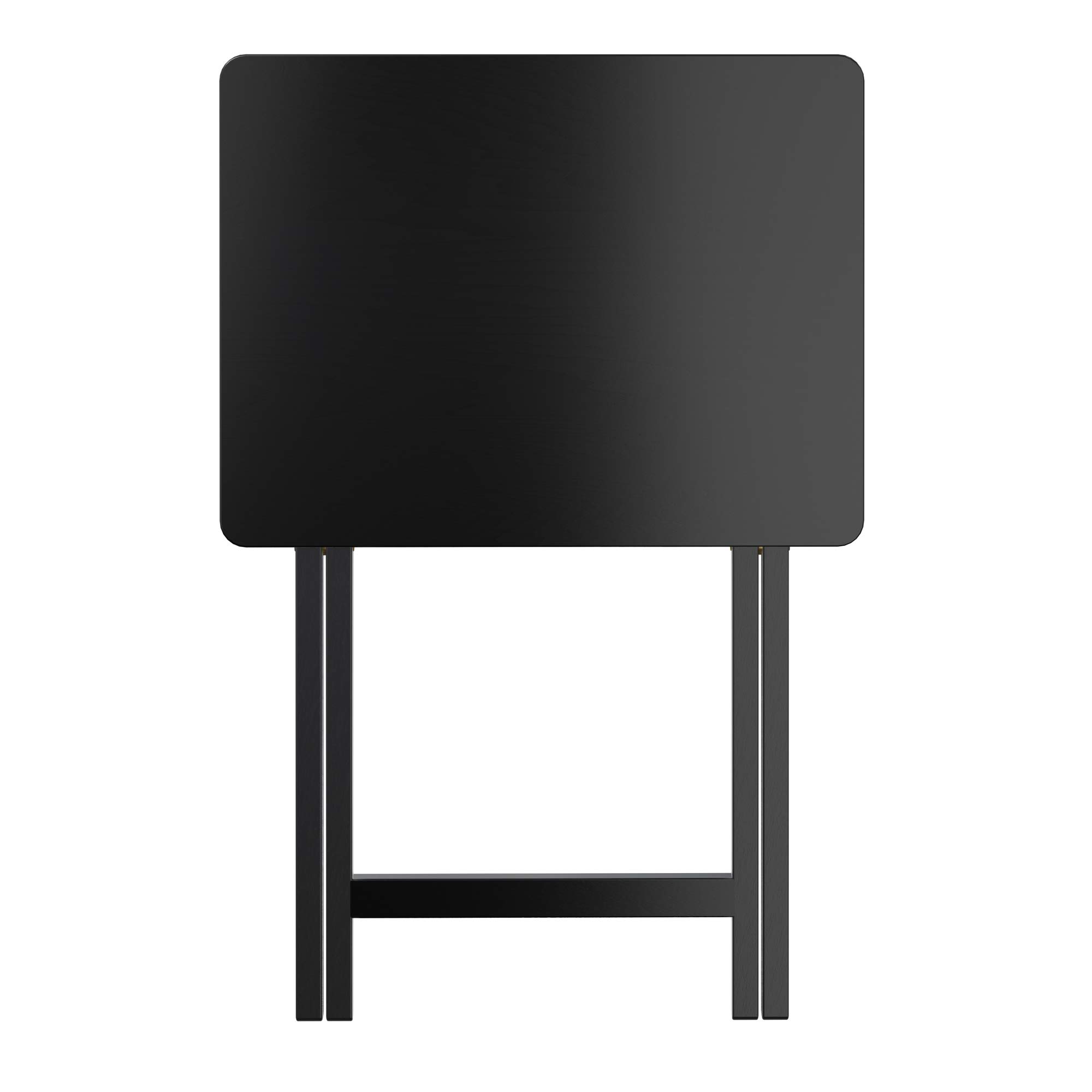 Winsome Alex Set of 4 Foldable Snack Tables with Storage Rack, 26" in Black, Easy to Store Portable Fold Up Table Set for Kitchen, Living Room TV Dining, Crafts, Puzzles, Work From Home - Image 11