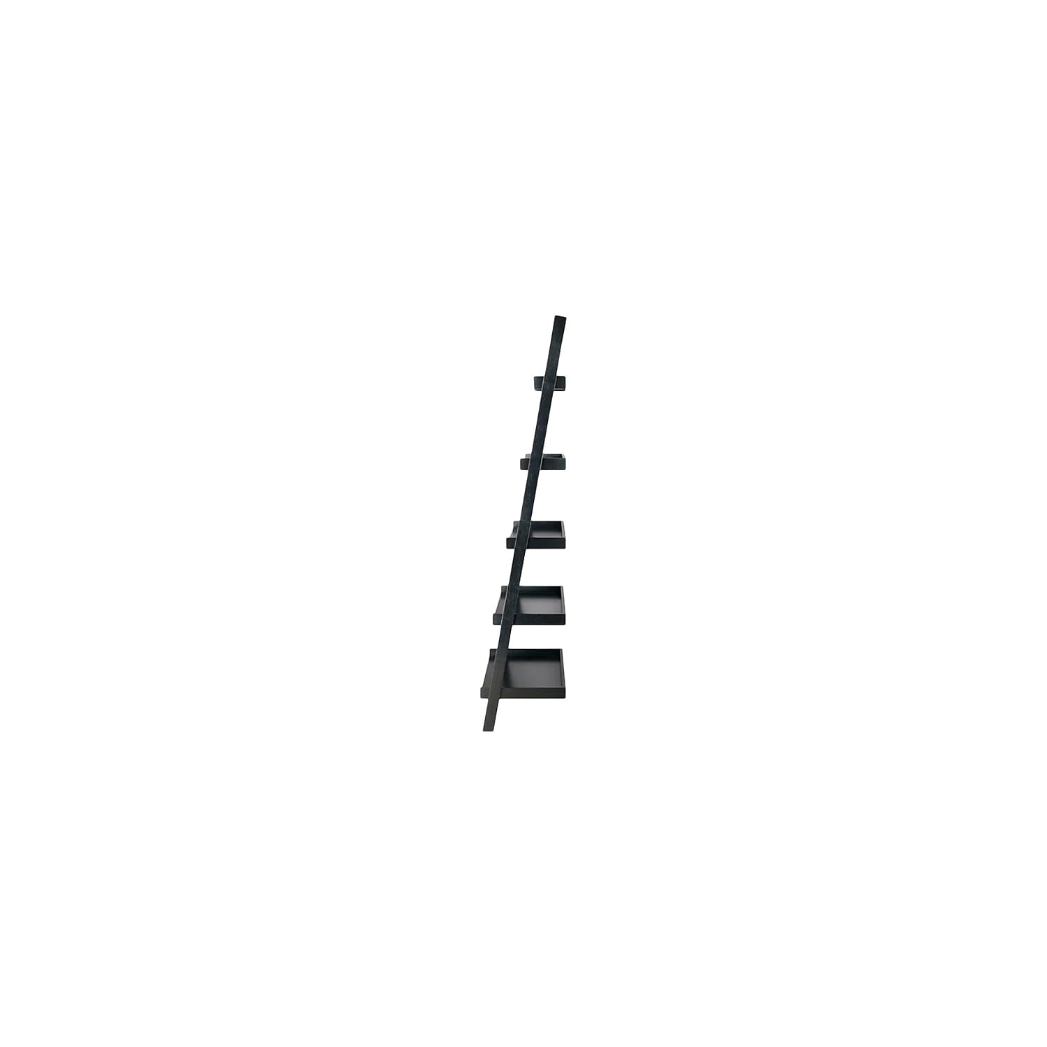 Winsome Bellamy 5-Shelf 69" H Leaning Bookcase, Black (29553) - Image 6