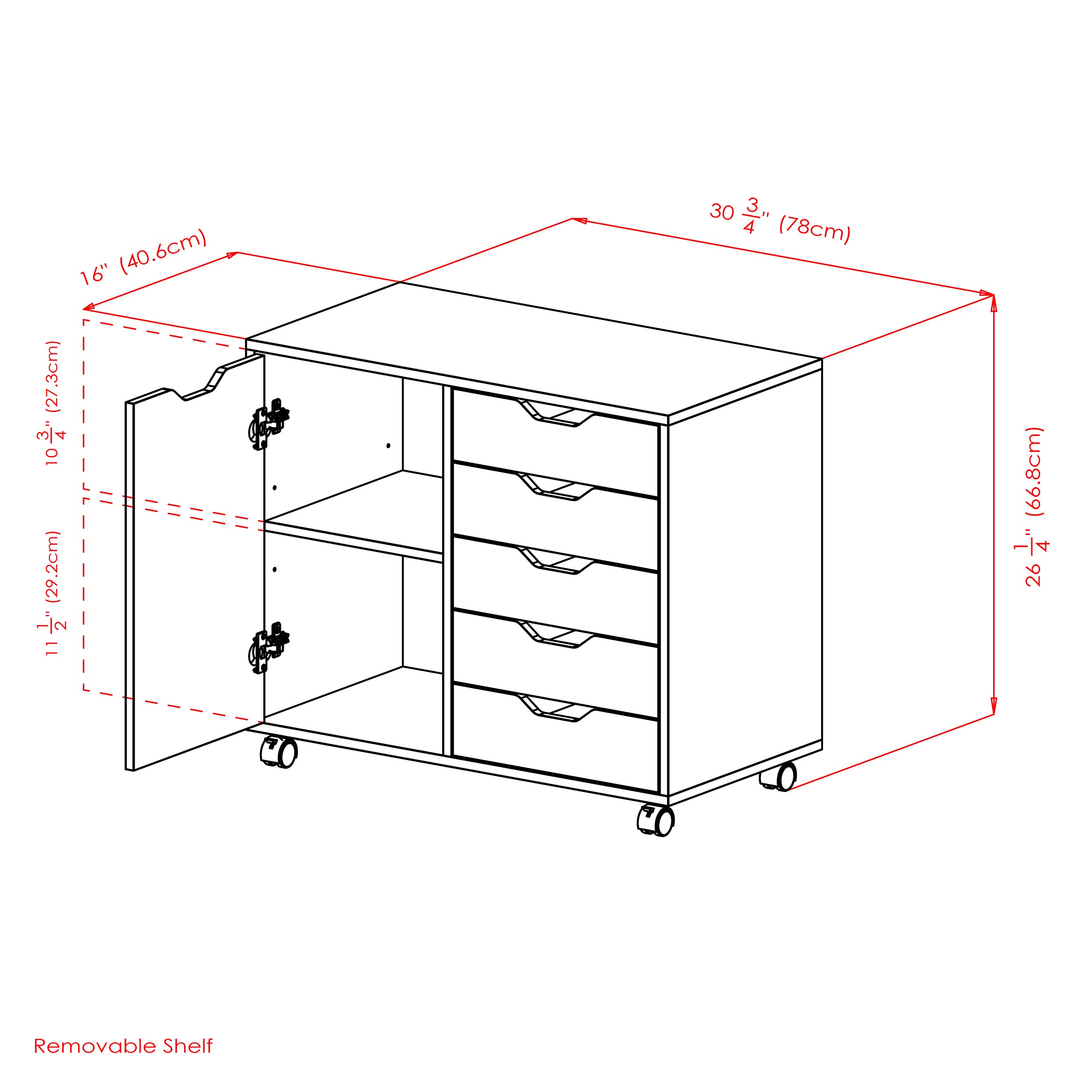 Winsome cabinets Wood Halifax Storage/Organization, Black - Image 5
