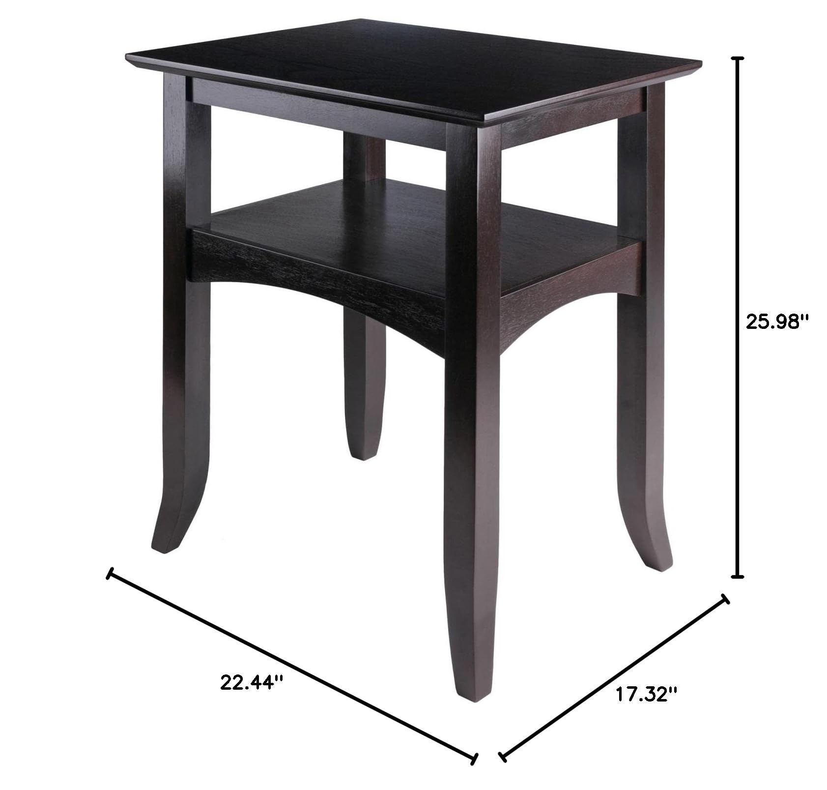 Winsome Camden End Table, Coffee, 17.32x22.44x25.98 - Image 3