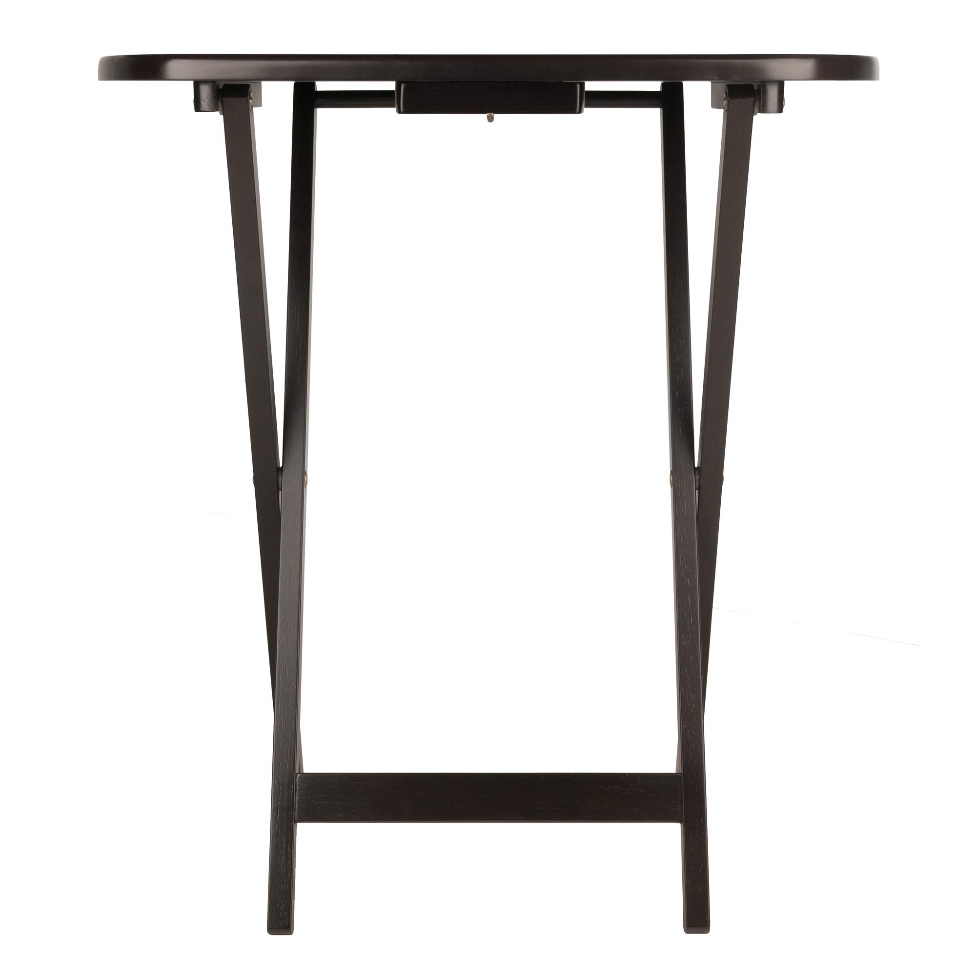 Winsome Corbett Set of 2 Oversized Foldable Snack Tables, Easy to Store Portable Fold Up Table Set for Kitchen, Living Room TV Dining, Crafts, Puzzles, Work From Home - Image 6