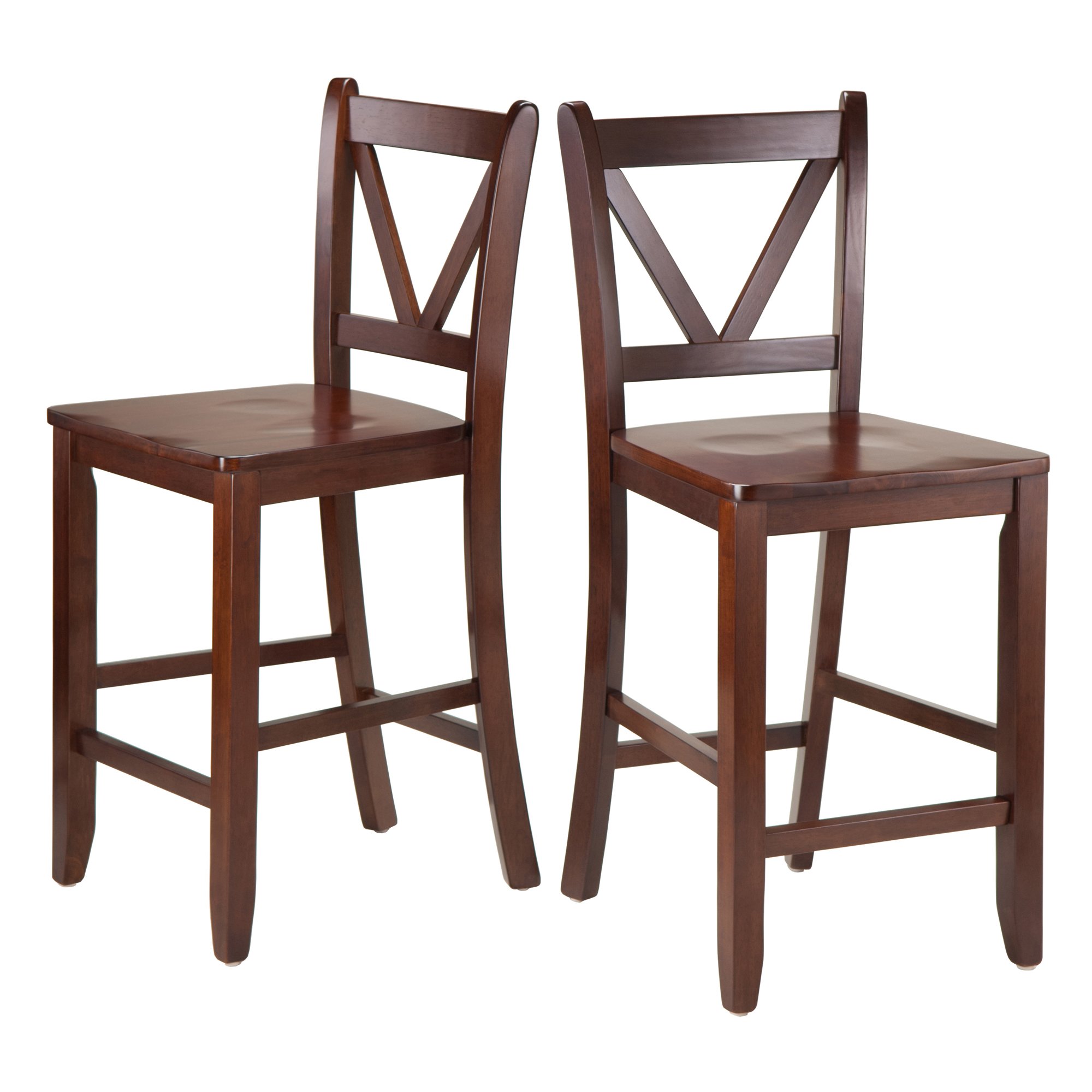Winsome Wood Sally 3-Pc Breakfast Table Set with 2 V-Back Stool - Image 5