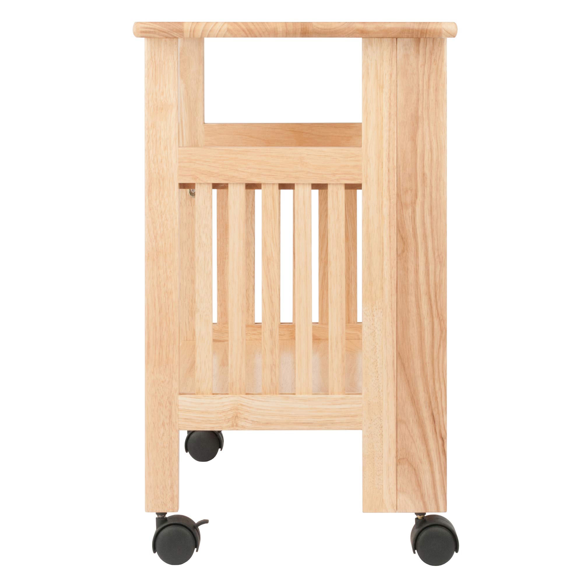 Winsome Mission 2-Shelf Wood Mobile Printer Stand, Brown (81628) - Image 17