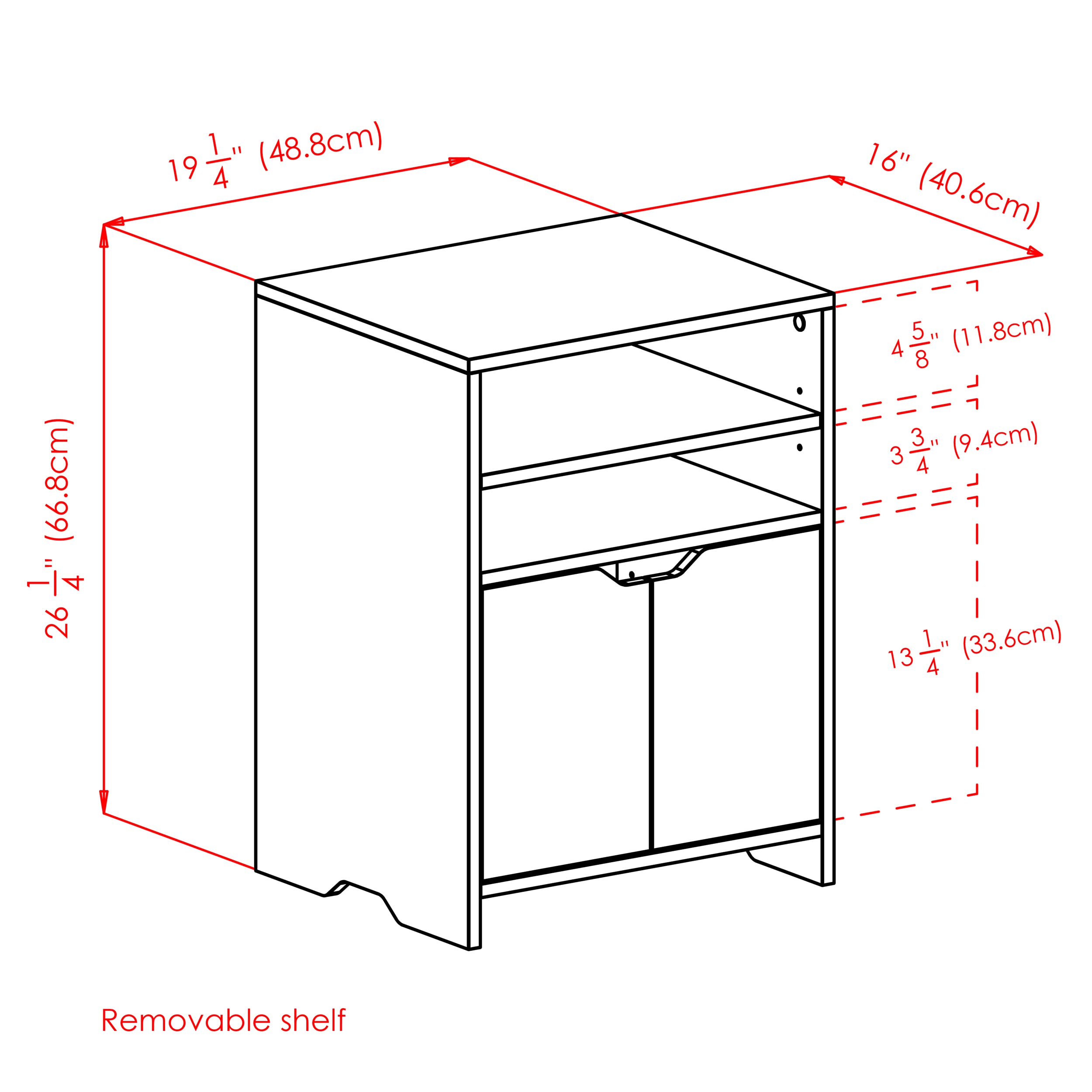 Winsome Nova Storage Cabinet, Stylish & Functional Home Storage Cabinet for Filing, Kitchen Organization, Moveable Furniture for Office, Dorms, Apartments - Image 3