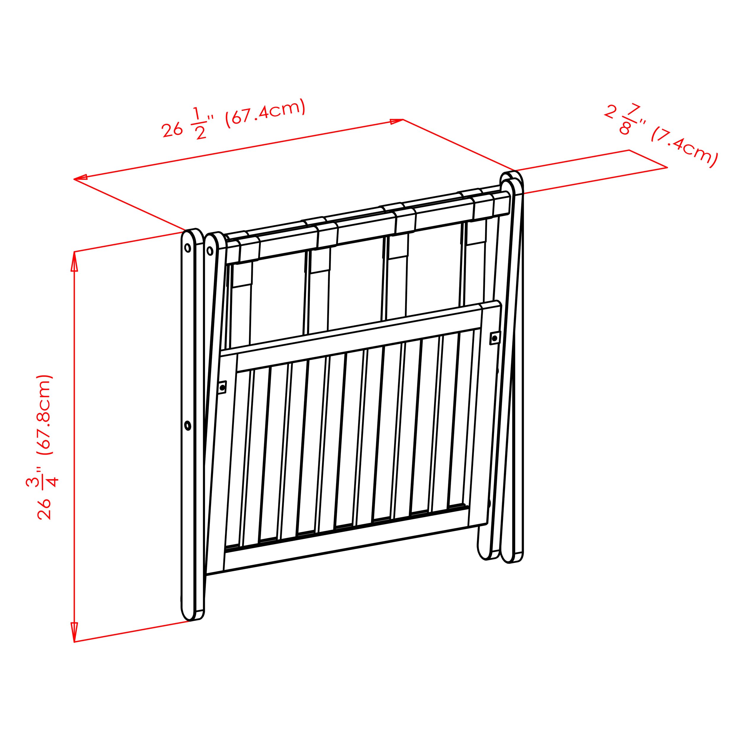 Winsome Reese Luggage Rack with Storage Shelf, for Guest Room, No Assembly, Cappuccino - Image 10