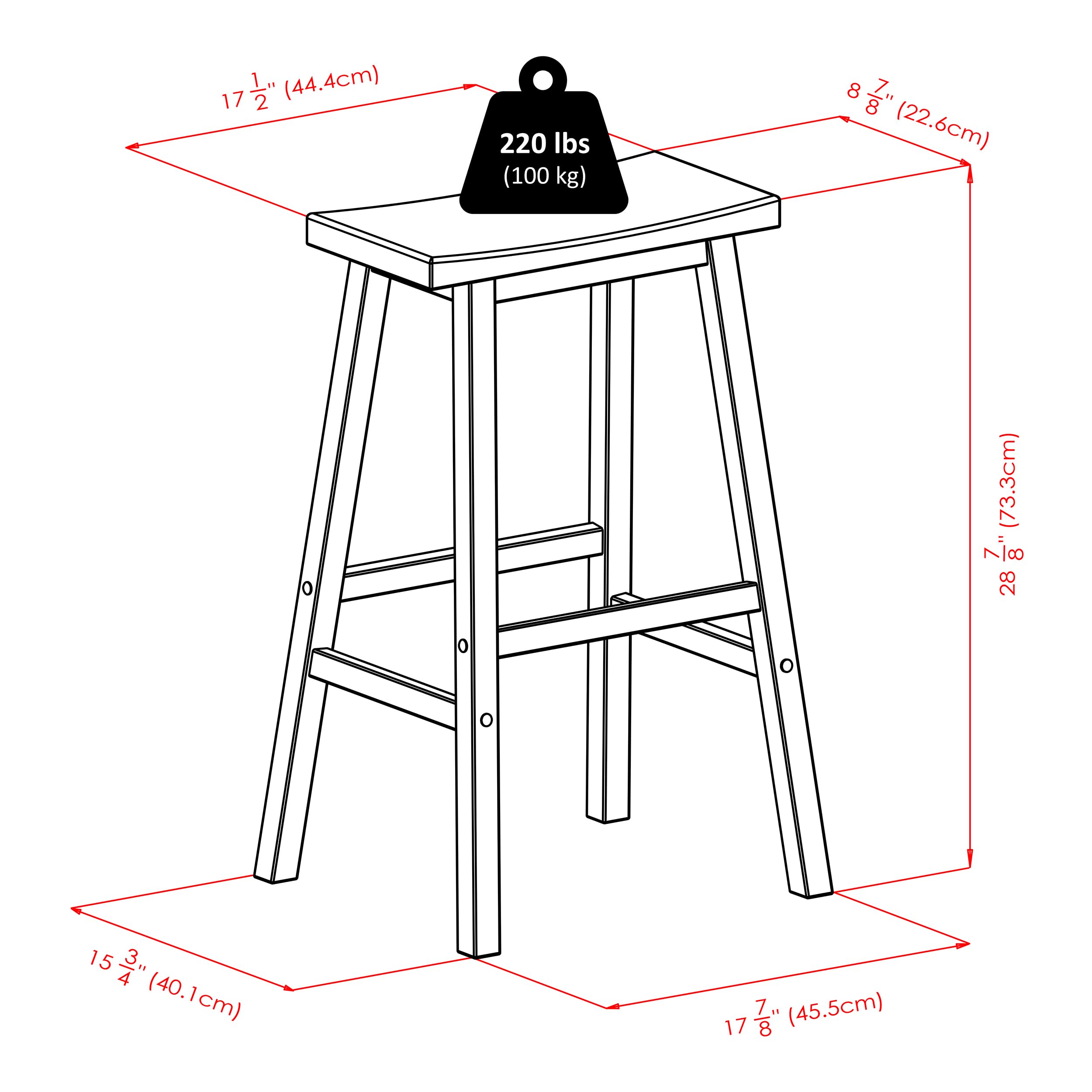 Winsome Satori Saddle Seat 29In Bar Stool, Rustic Green and Walnut Finish - Image 3