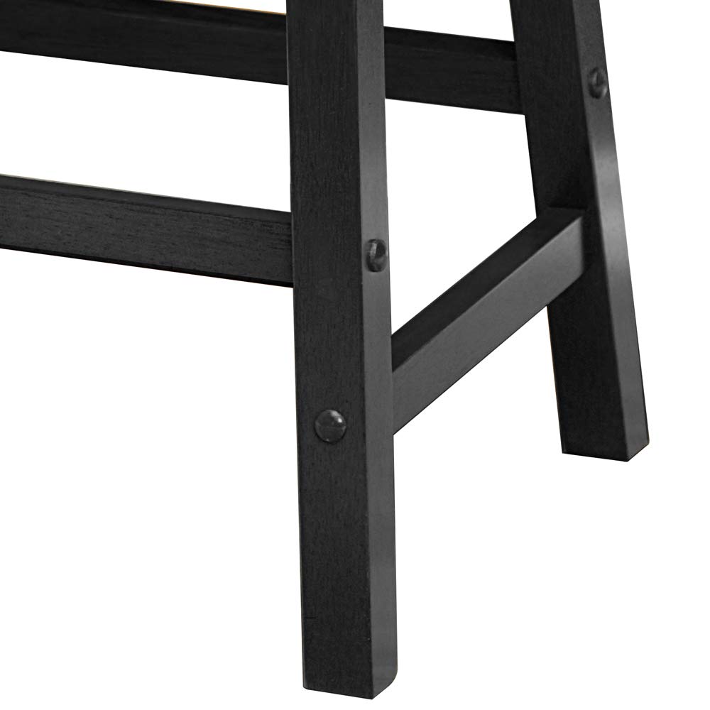 Winsome Satori Saddle Seat Counter Stool, 24" in Black, Classic Backless Bar Chairs for Kitchen & Dining Room Seating, Timeless Essential Furniture for Home, Dorm, Apartments - Image 7