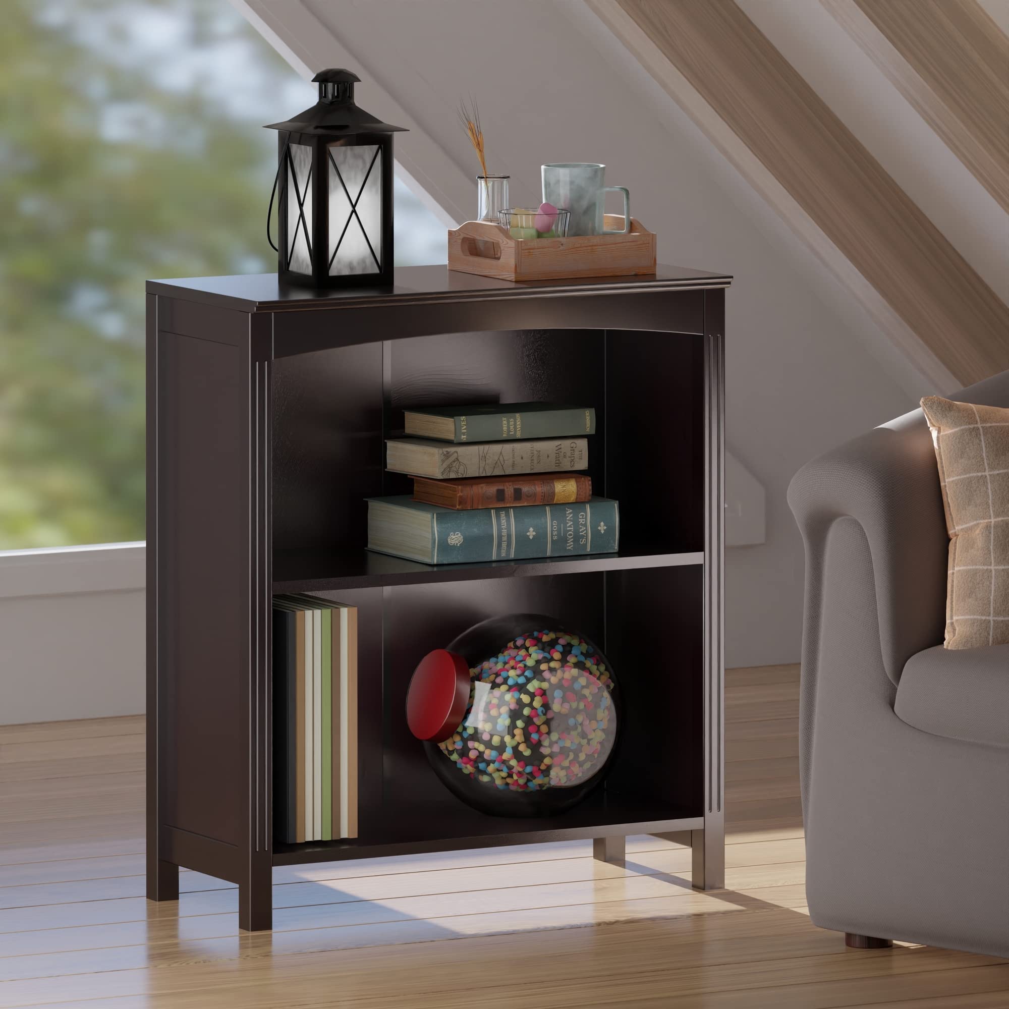 Winsome Terrace Solid/Composite Wood 3-Tier 26-Inch Wide Storage Shelf, Espresso (92327) - Image 9
