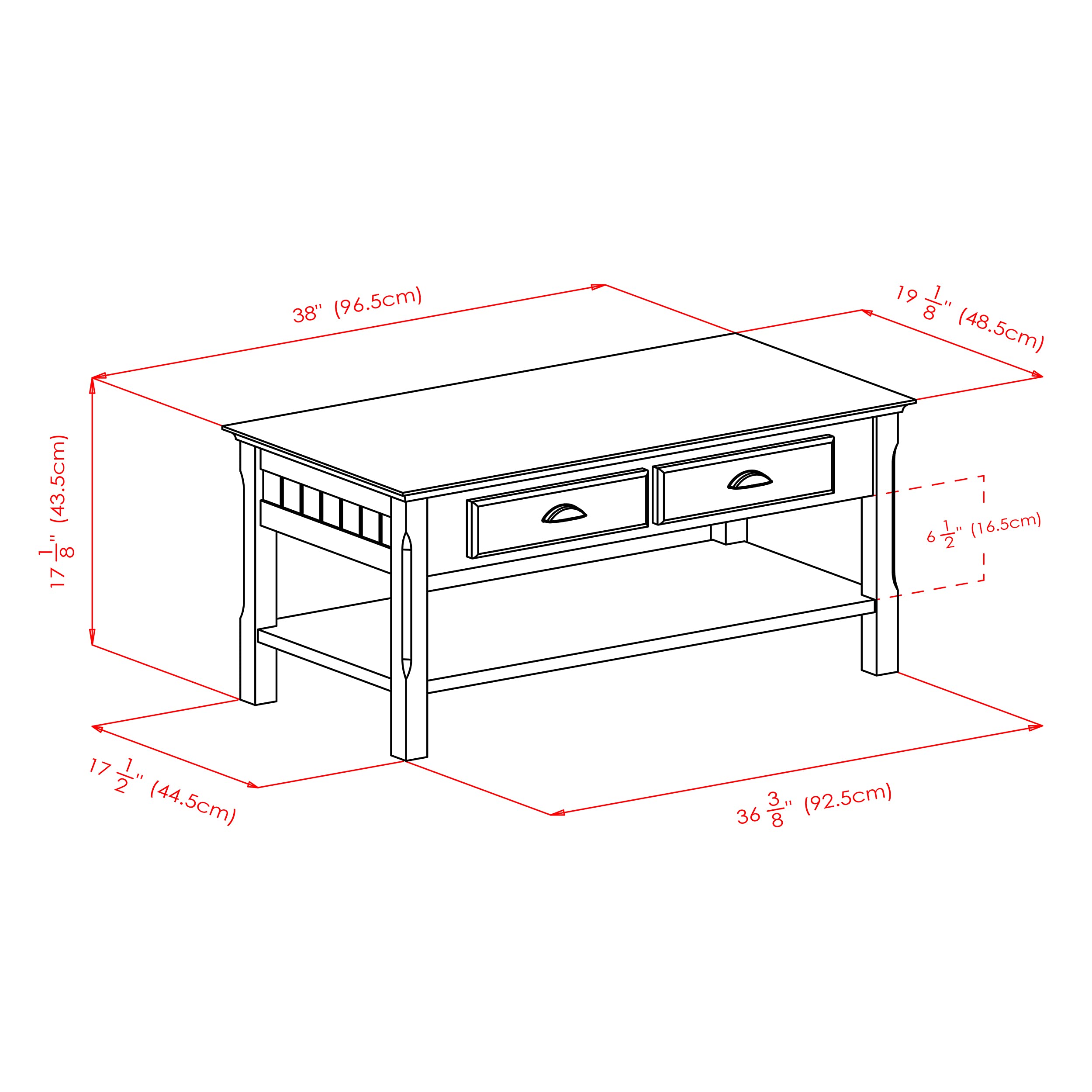 Winsome Timber Coffee Table, Small Table with Shelf Storage, Practical and Elegant Living Room Decor, Stylish Furniture Essentials for New Homes, Apartments - Image 3