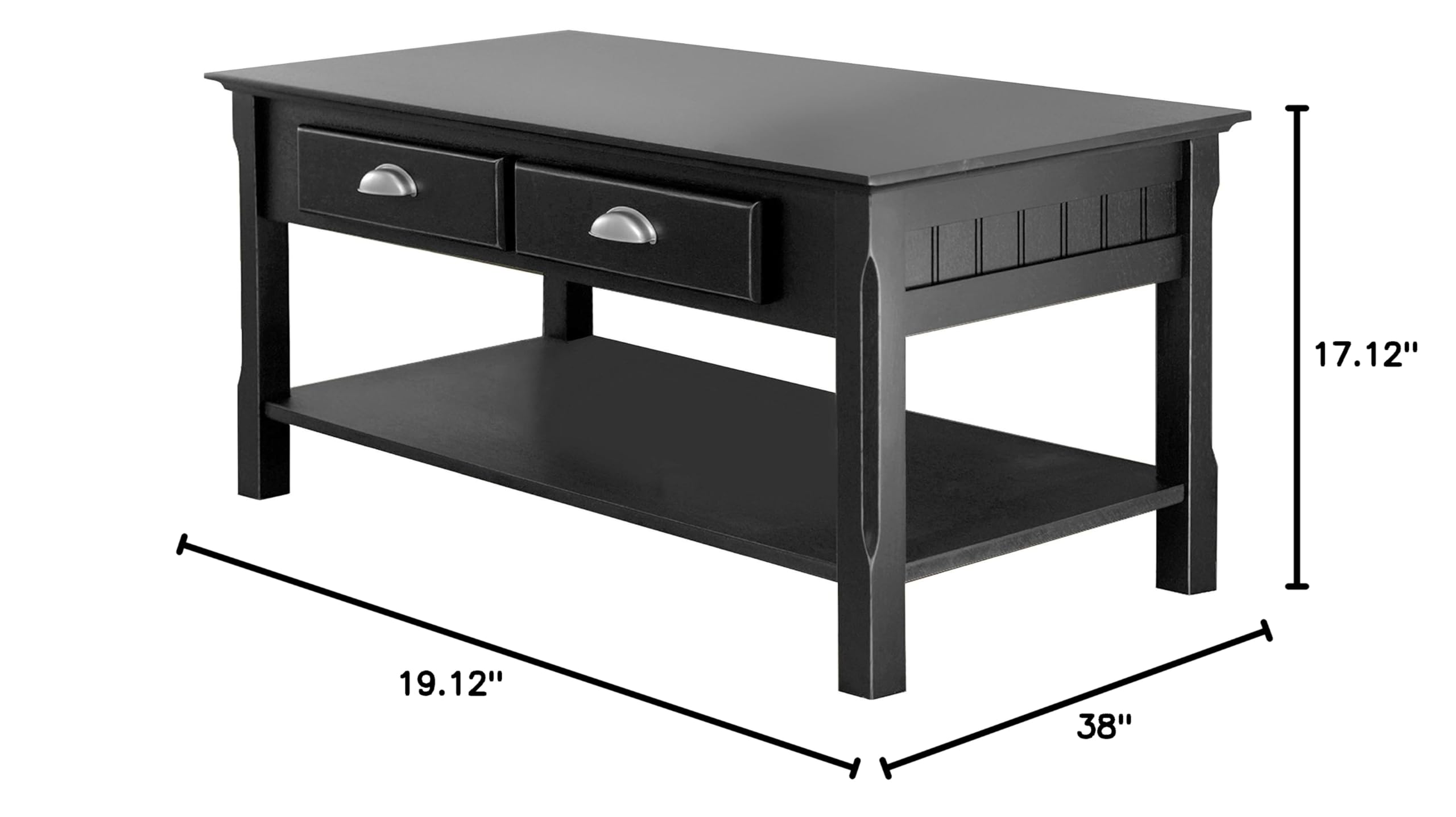 Winsome Timber Coffee Table, Small Table with Shelf Storage, Practical and Elegant Living Room Decor, Stylish Furniture Essentials for New Homes, Apartments - Image 9