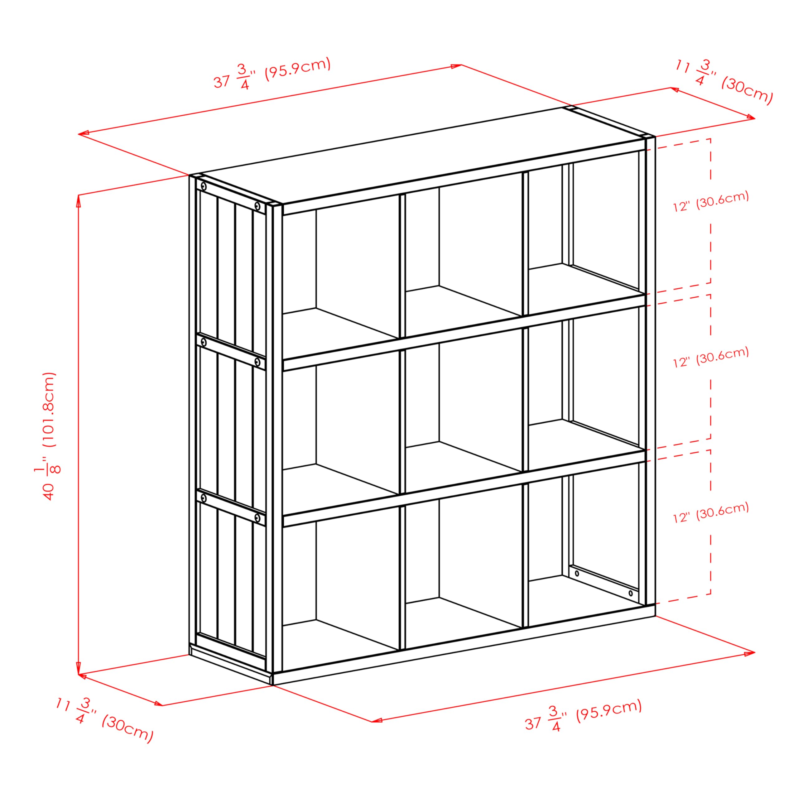 Winsome Timothy Shelving, small, Black - Image 3