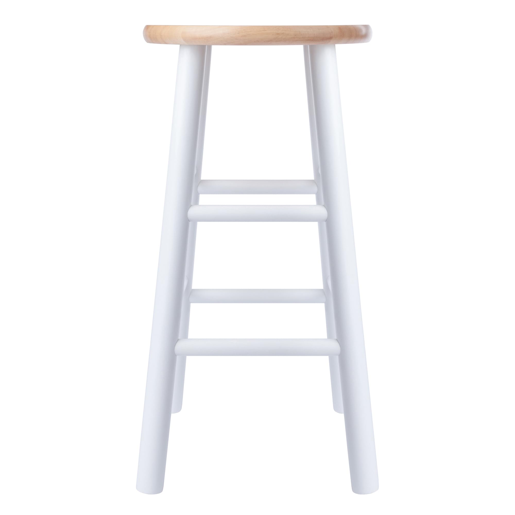 Winsome Wood Huxton 2-Pc Counter Stool Set, Natural and White Finish, 24" - Image 4