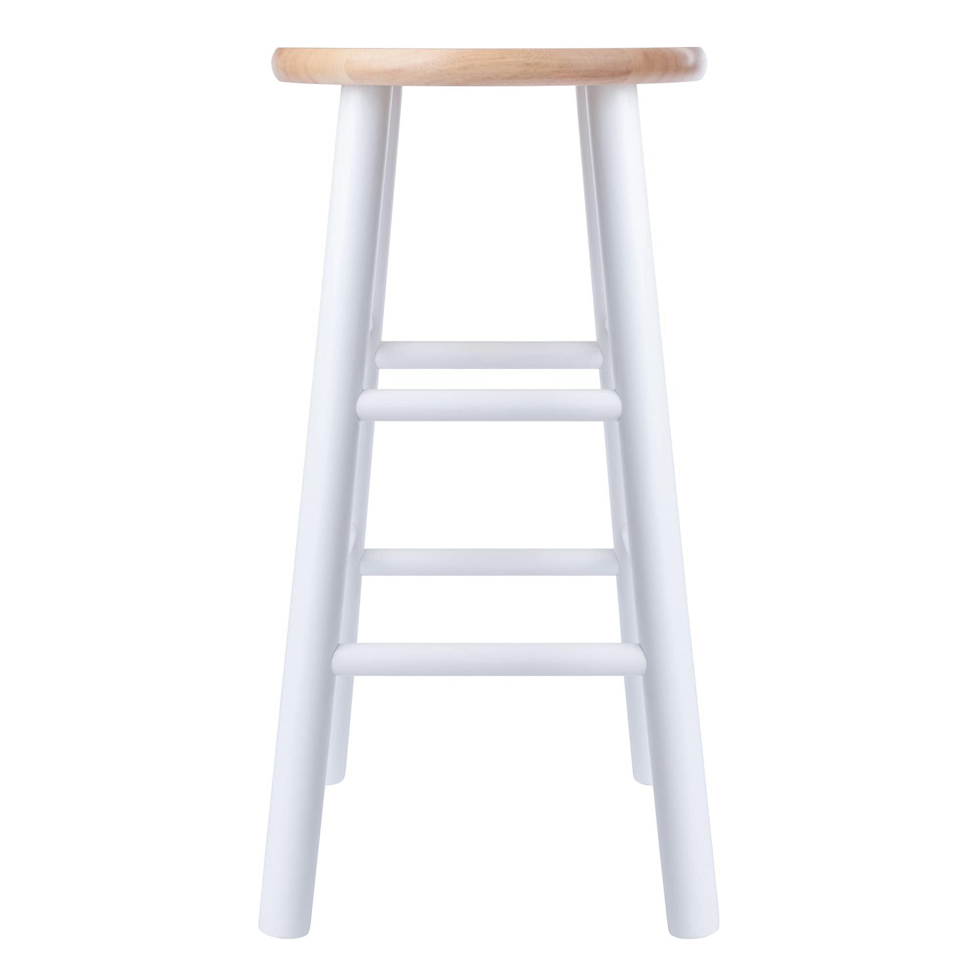 Winsome Wood Huxton 2-Pc Counter Stool Set, Natural and White Finish, 24" - Image 6