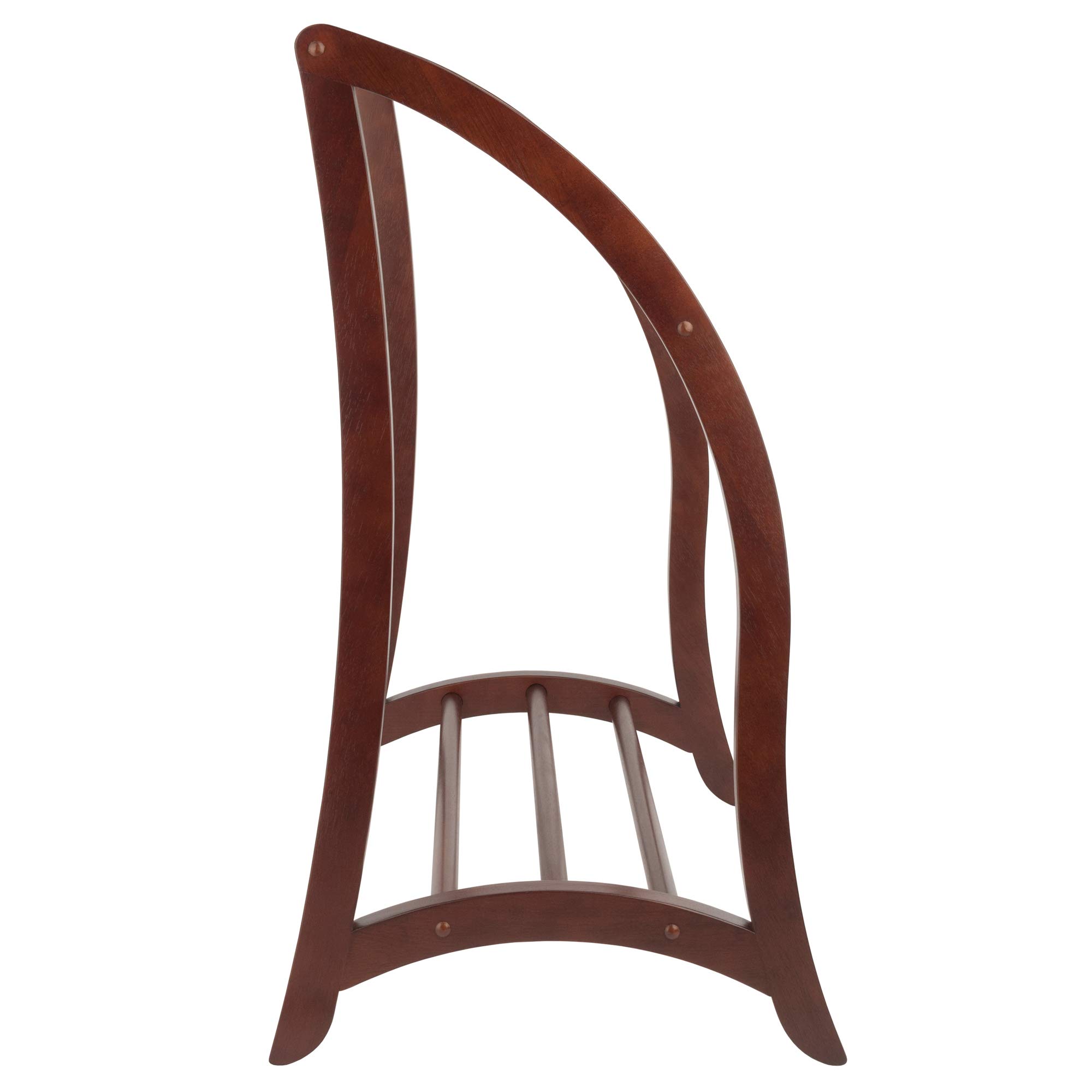 Winsome Wood Quilt Rack With 3 Rungs, Antique Walnut (94036) - Image 3